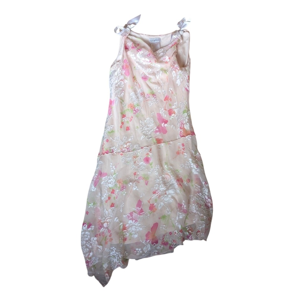 Y2K girls pink floral butterfly fairycore dress size 12 coquette spring